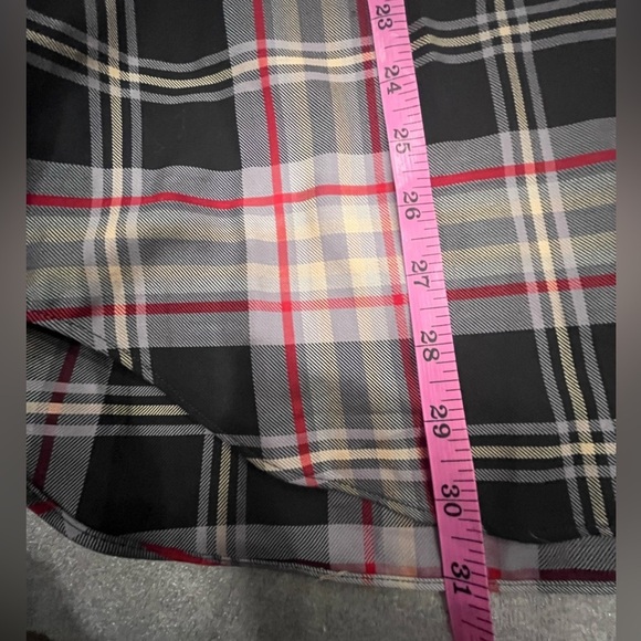 [M]Robert Talbott Classic Men's Plaid Button Down Shirt Black/Red/Gray Cotton - Picture 11 of 11